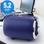 Wholesale Aluminum Drum Style Portable Bluetooth Speaker with Carry Strap S518 (Blue)